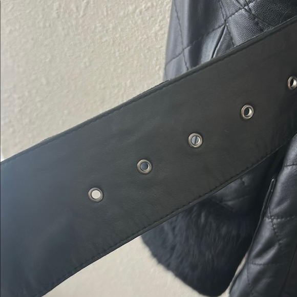 Bebe Black leather Quilted Coat - Picture 11 of 15